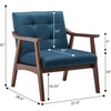 image:imageConvenience Concepts Take a Seat Chairs Bumblebee Yellow FabricEspressoConant Blue FabricEspresso