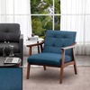 image:imageConvenience Concepts Take a Seat Chairs Bumblebee Yellow FabricEspressoConant Blue FabricEspresso