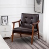 image:imageConvenience Concepts Take a Seat Chairs Bumblebee Yellow FabricEspressoEspresso Faux LeatherEspresso