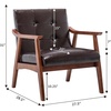 image:imageConvenience Concepts Take a Seat Chairs Bumblebee Yellow FabricEspressoEspresso Faux LeatherEspresso