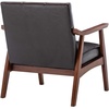 image:imageConvenience Concepts Take a Seat Chairs Bumblebee Yellow FabricEspressoEspresso Faux LeatherEspresso