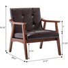 image:imageConvenience Concepts Take a Seat Chairs Bumblebee Yellow FabricEspressoEspresso Faux LeatherEspresso