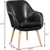 image:imageConvenience Concepts Take a Seat Charlotte Accent Chair Black Faux LeatherBlack Faux Leather
