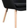 image:imageConvenience Concepts Take a Seat Charlotte Accent Chair Black Faux LeatherBlack Linen