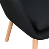image:imageConvenience Concepts Take a Seat Charlotte Accent Chair Black Faux LeatherBlack Linen