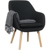 image:imageConvenience Concepts Take a Seat Charlotte Accent Chair Black Faux LeatherBlack Linen