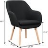 image:imageConvenience Concepts Take a Seat Charlotte Accent Chair Black Faux LeatherBlack Linen