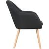 image:imageConvenience Concepts Take a Seat Charlotte Accent Chair Black Faux LeatherBlack Linen