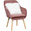 image:imageConvenience Concepts Take a Seat Charlotte Accent Chair Black Faux LeatherBlush Velvet