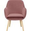 image:imageConvenience Concepts Take a Seat Charlotte Accent Chair Black Faux LeatherBlush Velvet