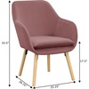 image:imageConvenience Concepts Take a Seat Charlotte Accent Chair Black Faux LeatherBlush Velvet