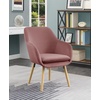 image:imageConvenience Concepts Take a Seat Charlotte Accent Chair Black Faux LeatherBlush Velvet