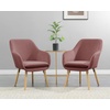 image:imageConvenience Concepts Take a Seat Charlotte Accent Chair Black Faux LeatherBlush Velvet