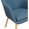 image:imageConvenience Concepts Take a Seat Charlotte Accent Chair Black Faux LeatherDenim Blue Linen