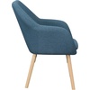 image:imageConvenience Concepts Take a Seat Charlotte Accent Chair Black Faux LeatherDenim Blue Linen