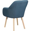 image:imageConvenience Concepts Take a Seat Charlotte Accent Chair Black Faux LeatherDenim Blue Linen