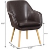 image:imageConvenience Concepts Take a Seat Charlotte Accent Chair Black Faux LeatherEspresso