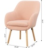 image:imageConvenience Concepts Take a Seat Charlotte Accent Chair Black Faux LeatherSherpa Blush