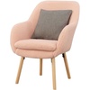 image:imageConvenience Concepts Take a Seat Charlotte Accent Chair Black Faux LeatherSherpa Blush