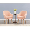 image:imageConvenience Concepts Take a Seat Charlotte Accent Chair Black Faux LeatherSherpa Blush