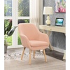 image:imageConvenience Concepts Take a Seat Charlotte Accent Chair Black Faux LeatherSherpa Blush