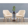 image:imageConvenience Concepts Take a Seat Charlotte Accent Chair Black Faux LeatherSherpa Creme