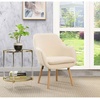 image:imageConvenience Concepts Take a Seat Charlotte Accent Chair Black Faux LeatherSherpa Creme