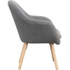 image:imageConvenience Concepts Take a Seat Charlotte Accent Chair Black Faux LeatherSherpa Gray