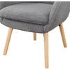 image:imageConvenience Concepts Take a Seat Charlotte Accent Chair Black Faux LeatherSherpa Gray