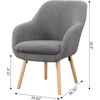 image:imageConvenience Concepts Take a Seat Charlotte Accent Chair Black Faux LeatherSherpa Gray