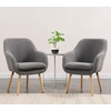 image:imageConvenience Concepts Take a Seat Charlotte Accent Chair Black Faux LeatherSherpa Gray