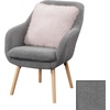 image:imageConvenience Concepts Take a Seat Charlotte Accent Chair Black Faux LeatherSherpa Gray