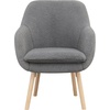 image:imageConvenience Concepts Take a Seat Charlotte Accent Chair Black Faux LeatherSherpa Gray