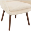 image:imageConvenience Concepts Take a Seat Charlotte Wingback Sherpa Accent Armchair 2525  Boho Transitional Boucle Lounge Chair for Office Den Living Room Sherpa CreamCoffee Bean