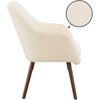 image:imageConvenience Concepts Take a Seat Charlotte Wingback Sherpa Accent Armchair 2525  Boho Transitional Boucle Lounge Chair for Office Den Living Room Sherpa CreamCoffee Bean