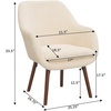 image:imageConvenience Concepts Take a Seat Charlotte Wingback Sherpa Accent Armchair 2525  Boho Transitional Boucle Lounge Chair for Office Den Living Room Sherpa CreamCoffee Bean