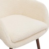 image:imageConvenience Concepts Take a Seat Charlotte Wingback Sherpa Accent Armchair 2525  Boho Transitional Boucle Lounge Chair for Office Den Living Room Sherpa CreamCoffee Bean
