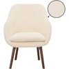 image:imageConvenience Concepts Take a Seat Charlotte Wingback Sherpa Accent Armchair 2525  Boho Transitional Boucle Lounge Chair for Office Den Living Room Sherpa CreamCoffee Bean