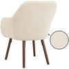 image:imageConvenience Concepts Take a Seat Charlotte Wingback Sherpa Accent Armchair 2525  Boho Transitional Boucle Lounge Chair for Office Den Living Room Sherpa CreamCoffee Bean