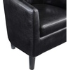 image:imageConvenience Concepts Take a Seat Churchill Accent Chair with Ottoman Dark Gray MicrofiberBlack Faux Leather