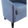 image:imageConvenience Concepts Take a Seat Churchill Accent Chair with Ottoman Dark Gray MicrofiberBlue Fabric