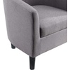 image:imageConvenience Concepts Take a Seat Churchill Accent Chair with Ottoman Dark Gray MicrofiberCement Gray Fabric