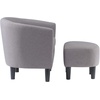 image:imageConvenience Concepts Take a Seat Churchill Accent Chair with Ottoman Dark Gray MicrofiberCement Gray Fabric