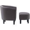 image:imageConvenience Concepts Take a Seat Churchill Accent Chair with Ottoman Dark Gray MicrofiberDark Gray Microfiber