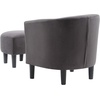 image:imageConvenience Concepts Take a Seat Churchill Accent Chair with Ottoman Dark Gray MicrofiberDark Gray Microfiber