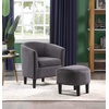 image:imageConvenience Concepts Take a Seat Churchill Accent Chair with Ottoman Dark Gray MicrofiberDark Gray Microfiber