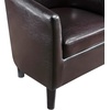 image:imageConvenience Concepts Take a Seat Churchill Accent Chair with Ottoman Dark Gray MicrofiberEspresso Faux Leather