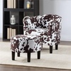 image:imageConvenience Concepts Take a Seat Churchill Accent Chair with Ottoman Dark Gray MicrofiberWhite