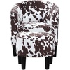 image:imageConvenience Concepts Take a Seat Churchill Accent Chair with Ottoman Dark Gray MicrofiberWhite