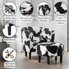 image:imageConvenience Concepts Take a Seat Churchill Accent Chair with Ottoman Set 2625  Modern Classic MidBack Barrel Accent Chair with UShaped Ottoman for Living Room Bedroom Office Botanical PrintBlack Cow Print